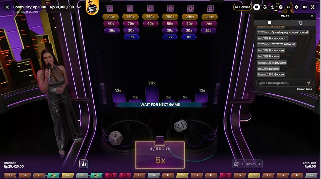 Bonus Lucky Drop Boom City Live Casino Online